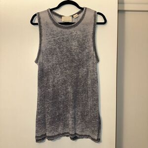 Nanavatee Women’s Burnout Twist Blue Gray Faded Tank Top Large NWT